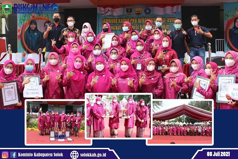Juara Umum! TP-PKK Kabupaten Solok Sabet Tiga Kategori Peringkat Terbaik I Lomba Kader PKK Berpresta